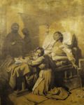 La morte di Pergolesi - 1854  Disegno a carboncino, matita e gessetto  - Galleria d'Arte Moderna, Torino
