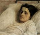 La madre ammalata -   Olio su tela, 49.5x55.5  - Fondazione Cassa di Risparmio, Reggio Emilia