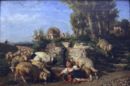 Agnelli e pecore alla fonte - 1857    - Villa Reale, Milano