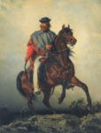 Garibaldi a cavallo -   Olio su tela 83x65  - Museo Nazionale delle Belle Arti, Buenos Aires