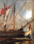 Barche sul Bosforo - 1869  Olio su tela, 37.5x28  - Raccolte Frugone, Genova