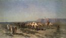 Carovana verso il Mar Rosso - 1864  Olio su tela, 37x64  - Galleria d'Arte Moderna Palazzo Pitti, Firenze