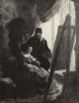 Posa nello studio -   Olio su cartone, 35x28  - La raccolta Fiano - Galleria Pesaro - 1933