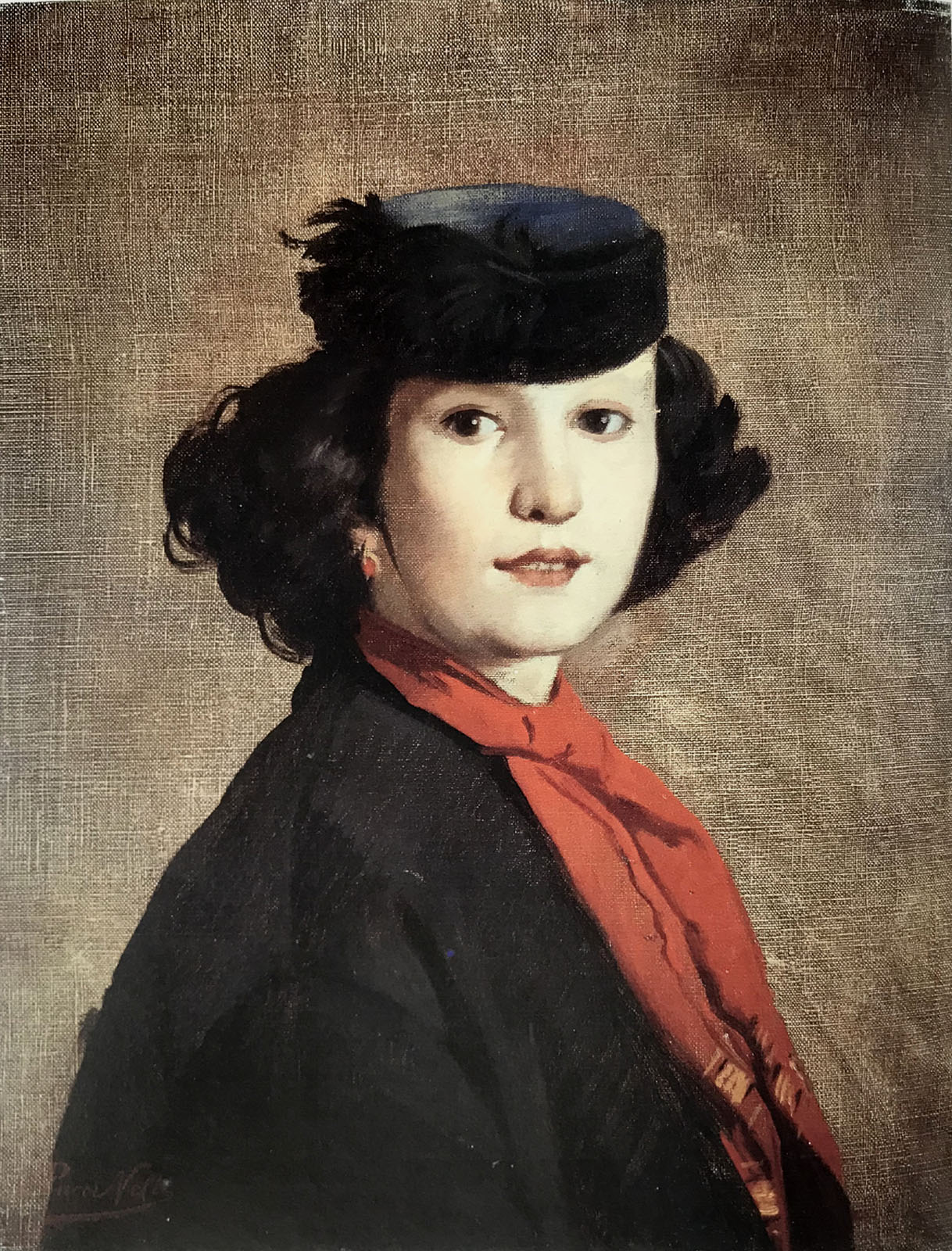 Ritratto di Nerina Badioli - 1866  Olio su tela, 56x42.5  - Galleria Nazionale d'Arte Moderna, Roma