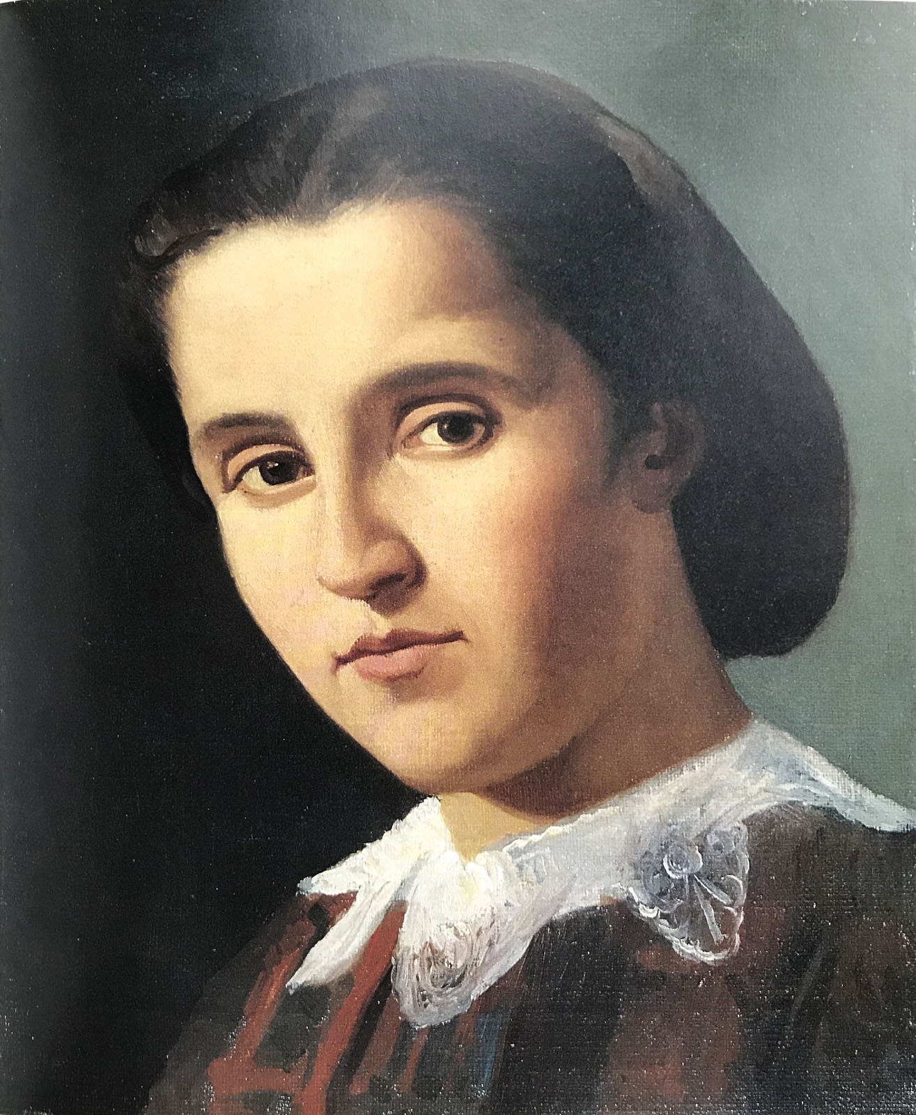 Giovane donna - 1865-66  Olio su tela, 35x29  - Istituto Matteucci, Viareggio