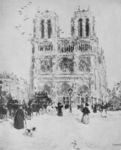Devant l'eglise de Notre-Dame de Paris -     - Emporium - Aprile 1902