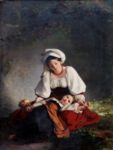 Una madre di Alvito - 1848  Olio su tela, 102x90  - Neue Pinakothek, Monaco