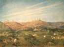 Bombardamento del San Gabriele 4 settembre visto dal Castello di Gorizia - 1917  Olio su tela, 61x68  - 