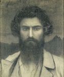 Autoritratto - 1895  Carboncino su tela, 58.5x49.5  - Museo Segantini, St. Moritz