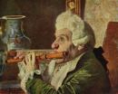 Il flautista -   Olio su tela, 63x51  - La raccolta Fiano - Galleria Pesaro - 1933