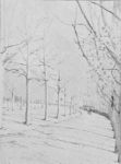 Telemaco Signorini - Viale de' Colli presso S. Niccol -   Disegno