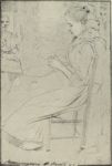 Donna seduta -   Disegno  - Emporium - nr 579 Marzo 1943