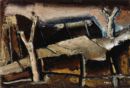 Mario Sironi - Paesaggio in montagna - 1952  Olio su cartone, 34x49