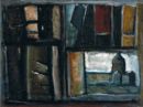 Mario Sironi - Composizione con chiesa - 1946-50  Olio e tempera su tela, 50.5x70.5