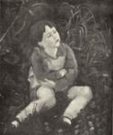 Armando Spadini - Bambino fra l'erba -   Olio su tela, 83x72