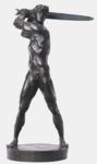 Franz von Stuck - Circondato dai nemici - 1914  Bronzo a patina scura, h 71.5 cm