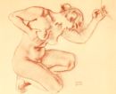 Franz von Stuck - Studio per 'Amazzone ferita' -   Disegno