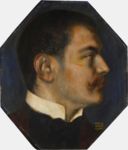 Autoritratto - 1900  Tempera su legno, 31.5x27  - Staatsgalerie, Stoccarda
