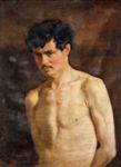 Giovane nudo - 1880-90  Olio su tela, 103x84.5  - Accademia Carrara, Bergamo