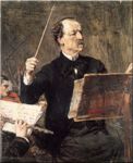 Il Maestro Muzio sul podio - 1882  25x23  - 