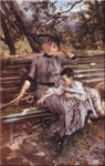 Alaide Banti in giardino - 1885  34x20  - 