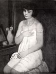 Pietro Marussig - Fanciulla allo specchio - 1928  Olio, 77x98