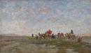 Carovana nel deserto - 1867  Olio su tela, 38x64  - Vendita asta Dorotheum 