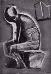 Figura seduta - 1954  Tempera, 34x49  - Il Milione - Nr 9 giugno 1954